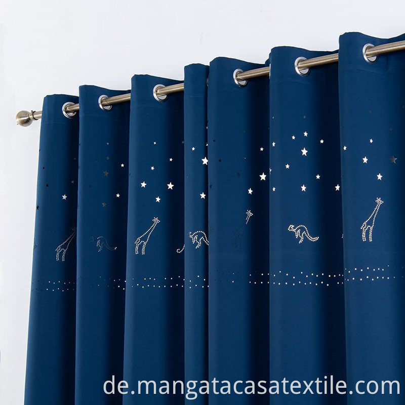 Cutout Curtain Animal Navy